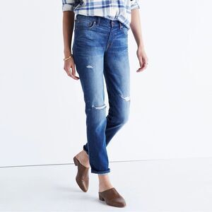Madewell Distressed Slim Boyjean in Brinville Wash Size 32